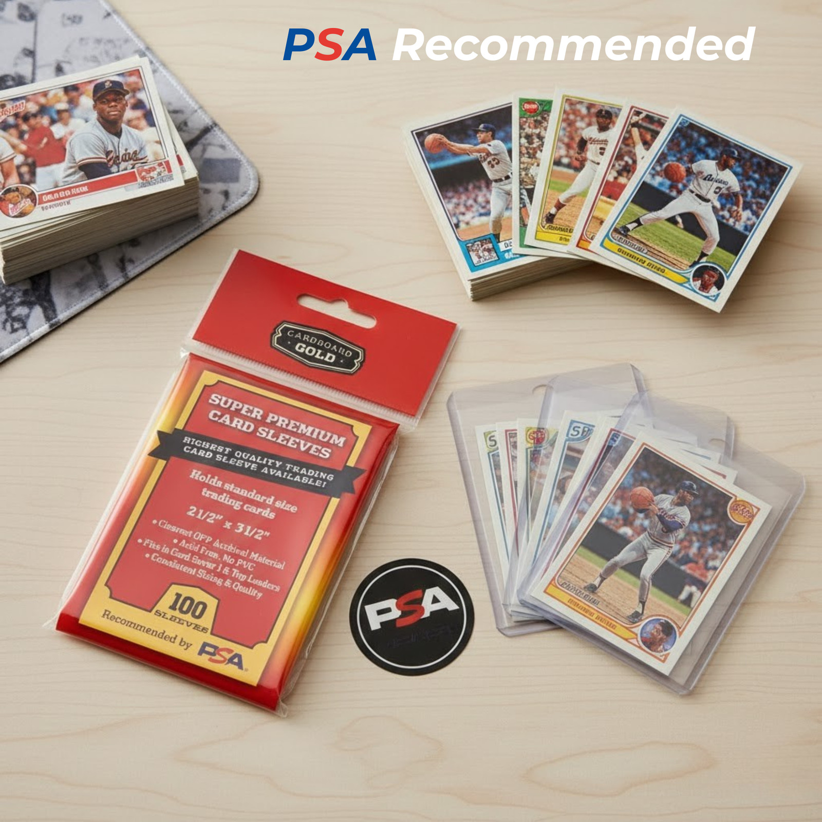 1000 (10 Packs) CBG Penny Super Premium Sports Card Soft Standard Size Acid Free