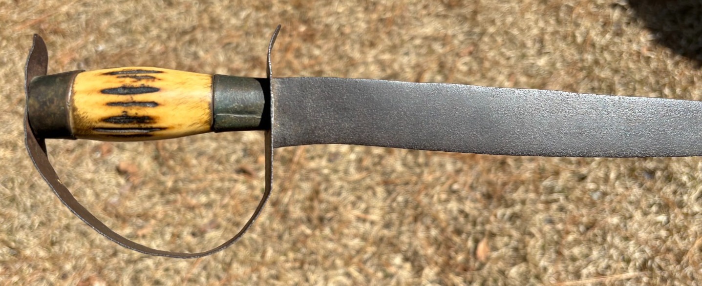 Civil War Confederate D-Guard Bowie Knife, Used Antique