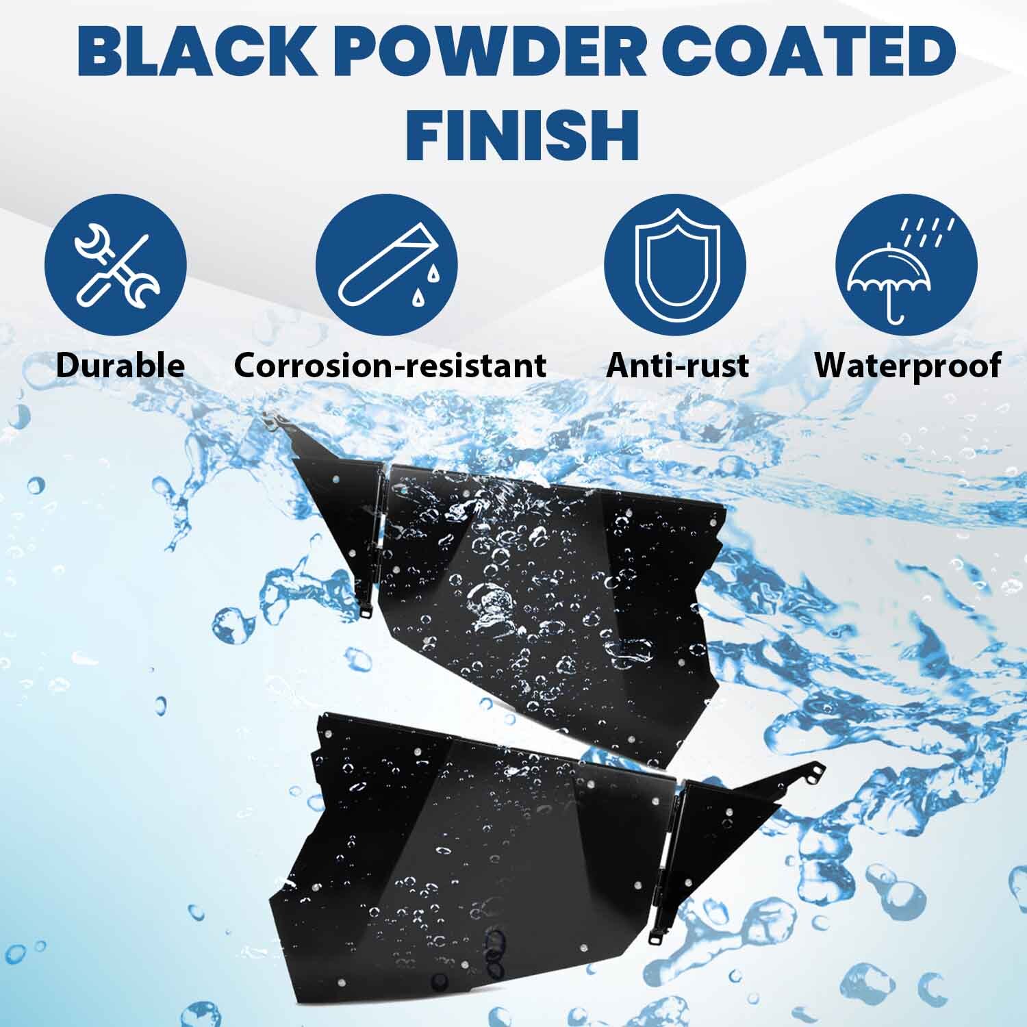 Pair Aluminum Full Doors UTV Side for 14-22 Polaris RZR XP 1000 Turbo S FOX High