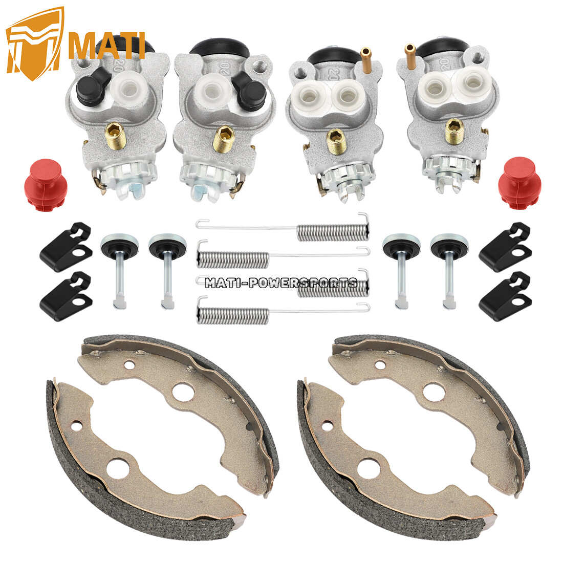 Front Brake Wheel Cylinders w/Shoes Kit for Honda TRX350FE/FM/TE Rancher 2000-03