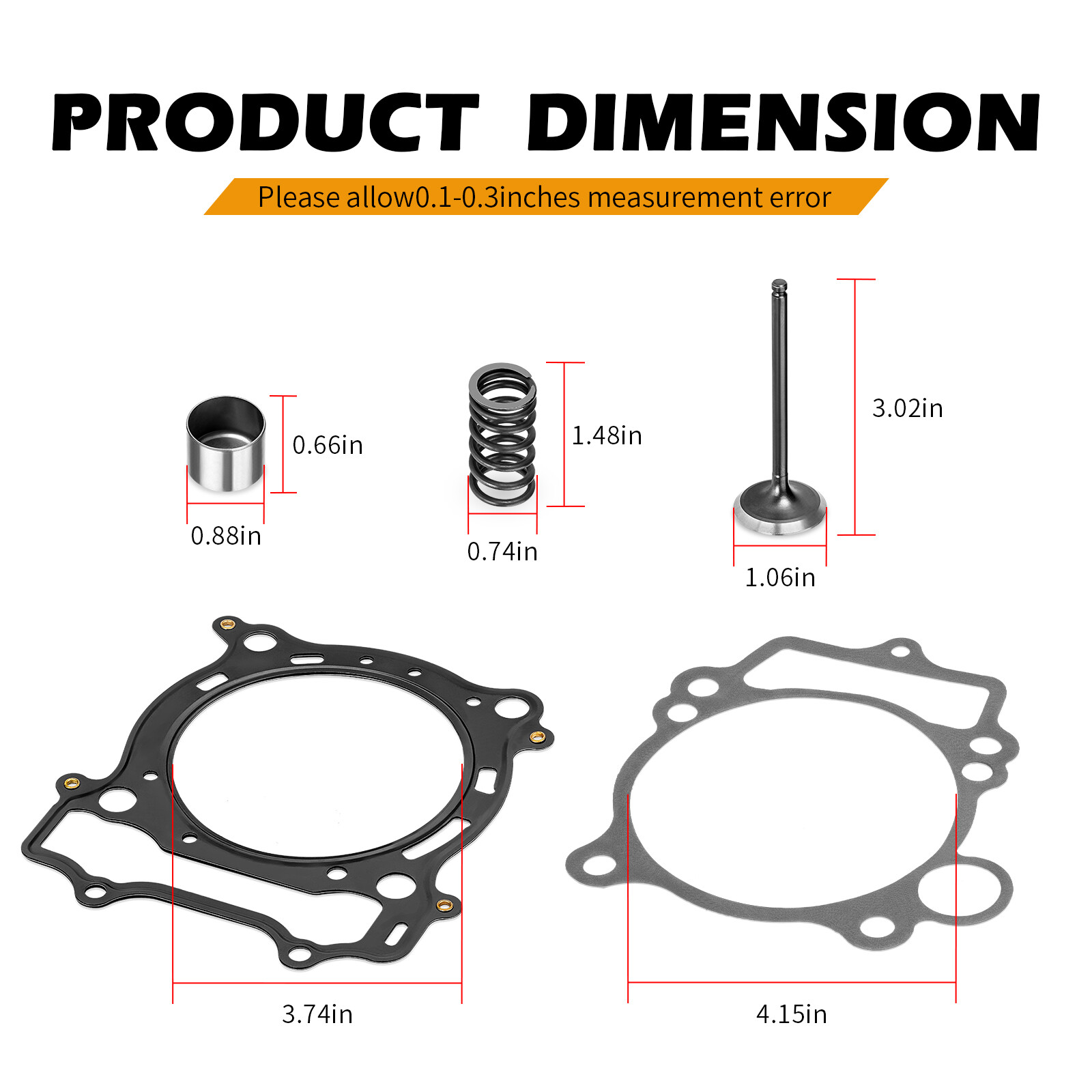 Intake Exhaust Valve & Gasket Seal Kit For Yamaha YFZ450 2004-09 | YFZ450X 2008