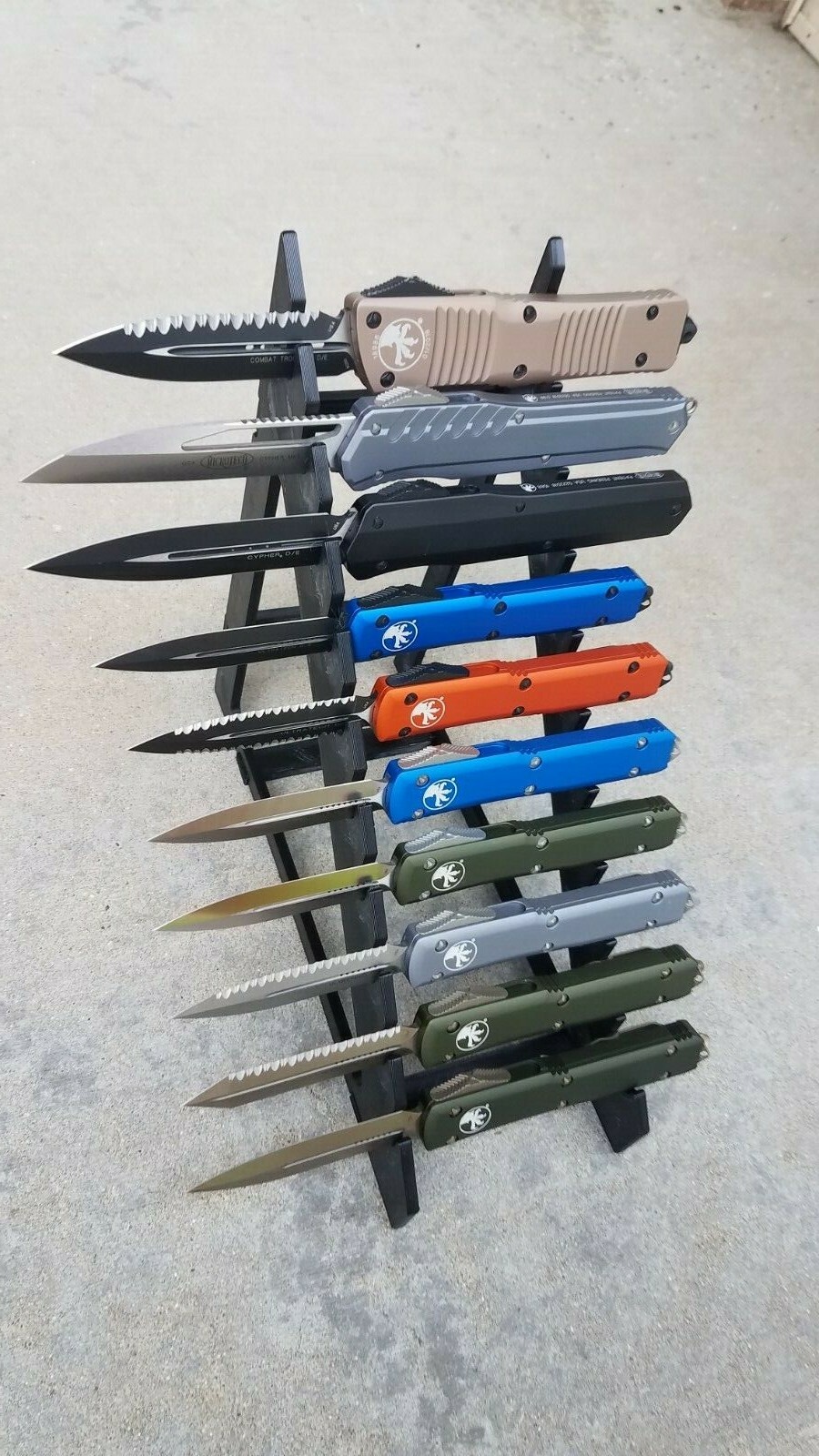 Polymer 10 Knife Display Stand Knife Rack knives