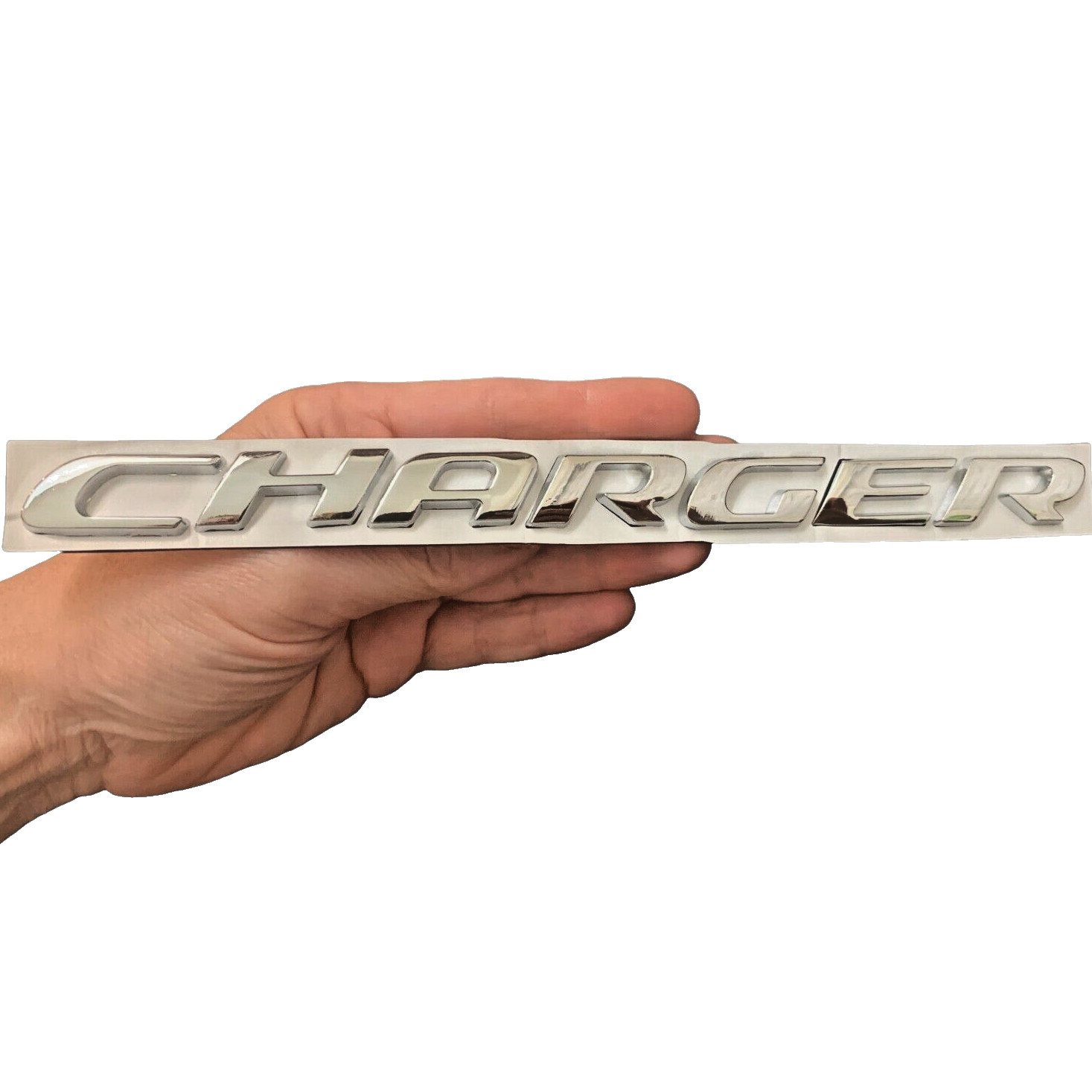 Charger Letters Badge Silver Nameplate Chrome Emblem for Rear Trunk Lid Dodge