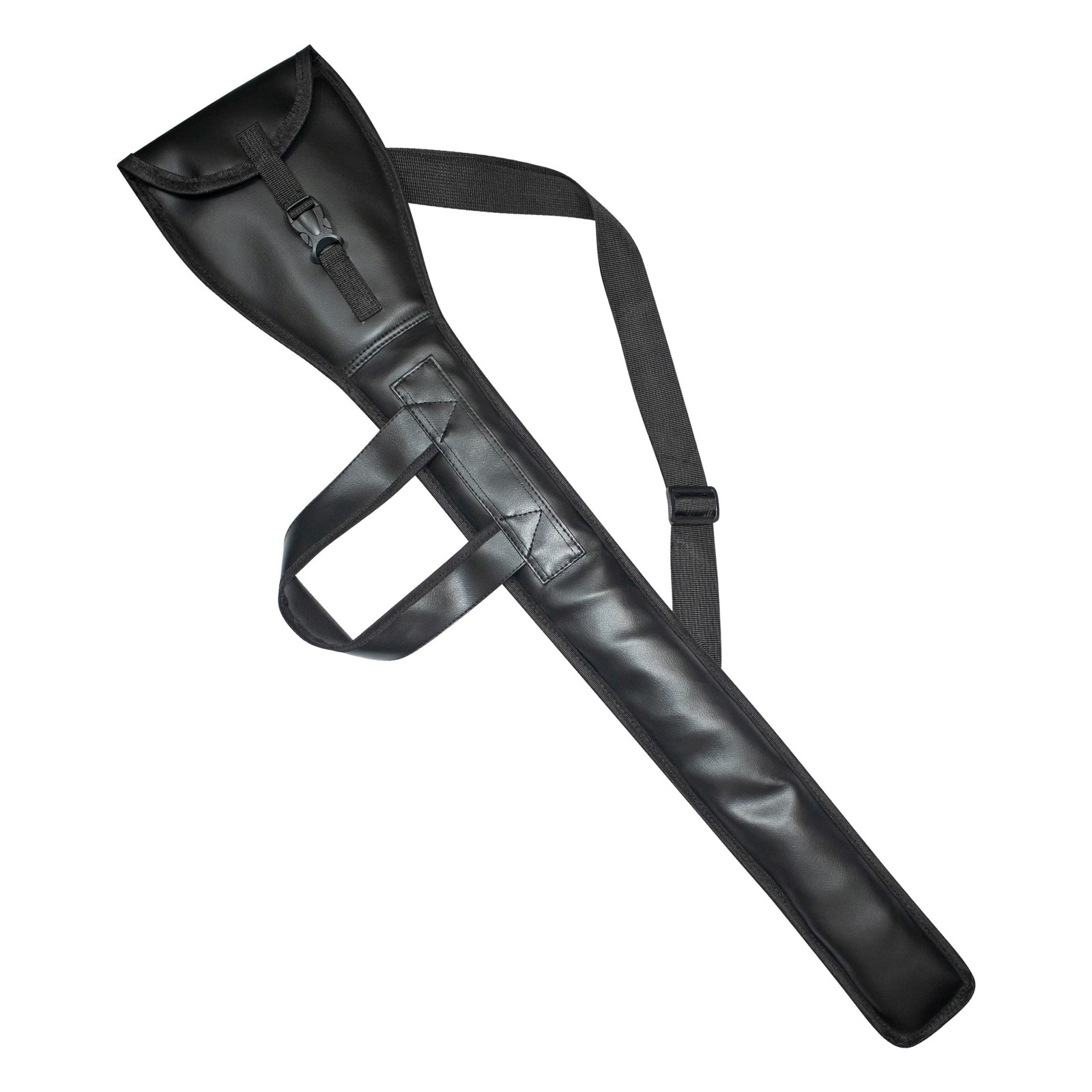 Masonic Knights Templar Sword Case Bag - Black Leather with Shoulder Strap Sh...