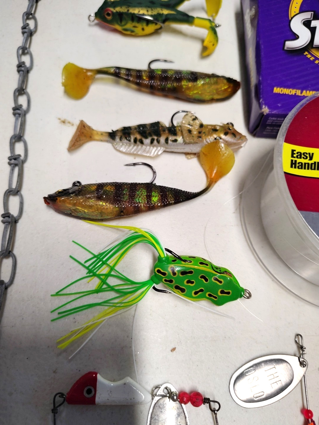 Fishing Supply Lot - Spinners, Line, Hooks, Bobbers, & More, New & Used (#2)