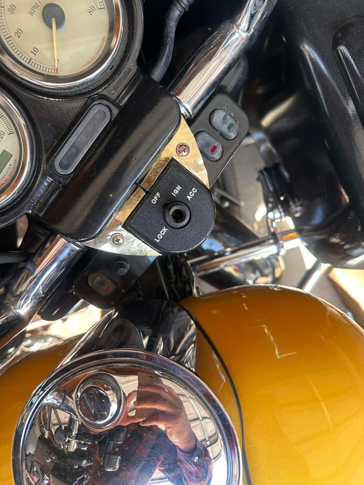 Harley Replacement Ignition Switch Plate -OEM # 71436-98 & 71662-03A