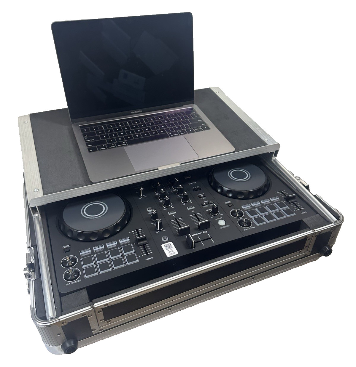 LASE Euro Style Case For Pioneer DDJ-FLX4 Controller with Glide for Laptop