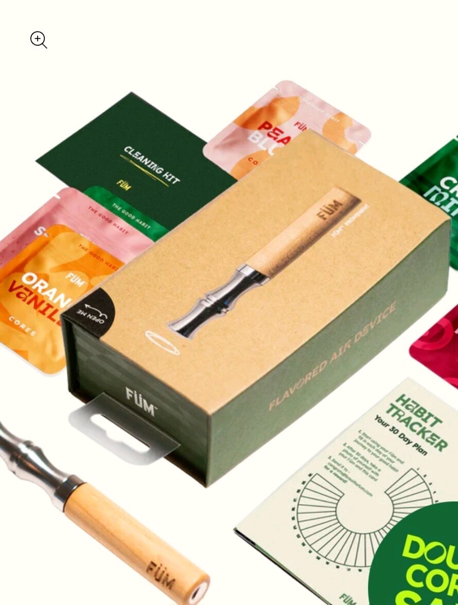 Füm Journey Pack Flavored Air Device with 4 Packs of Plant Based Cores