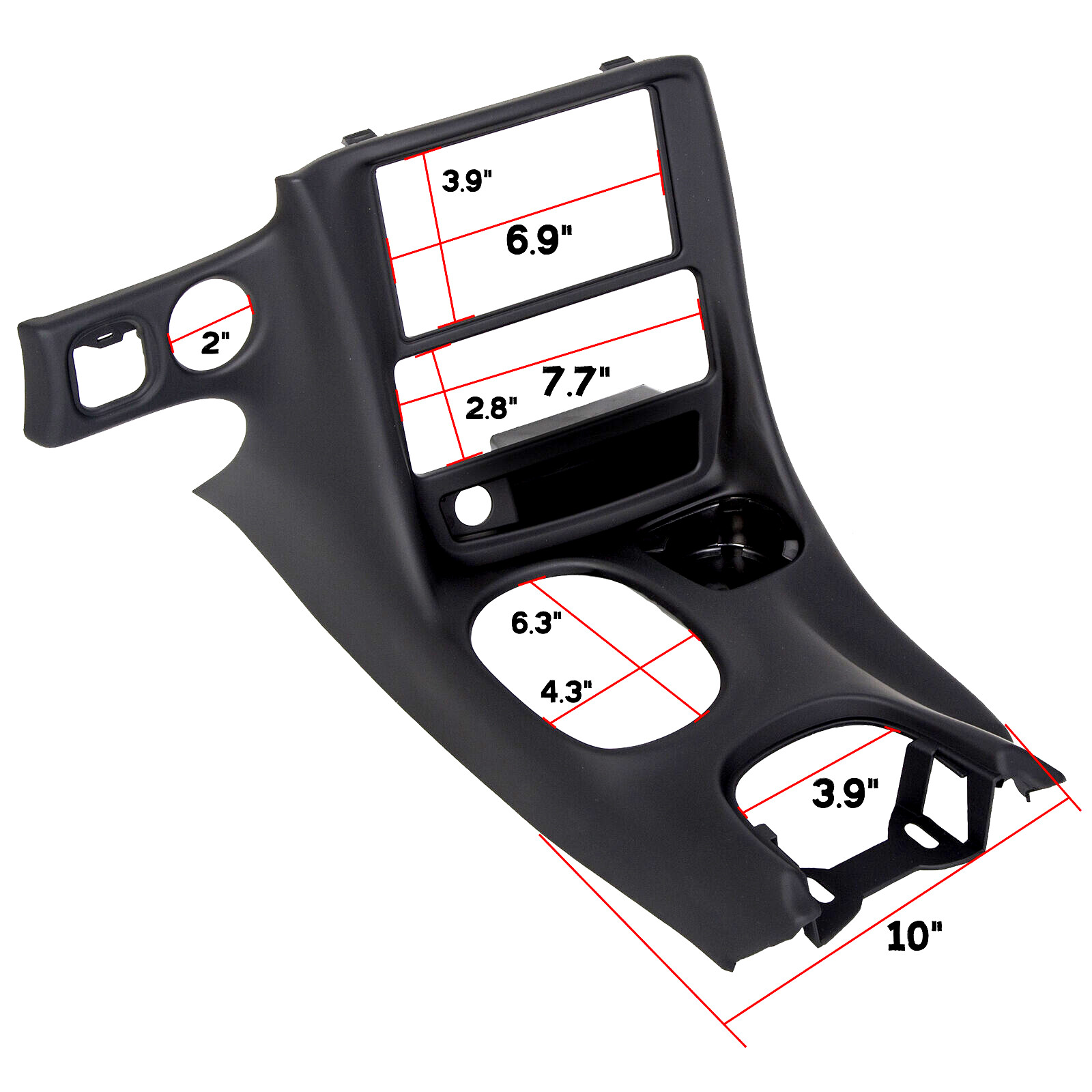 Double Din Dash Installation Kit Radio Console For Chevy Corvette C5 97-04 Black