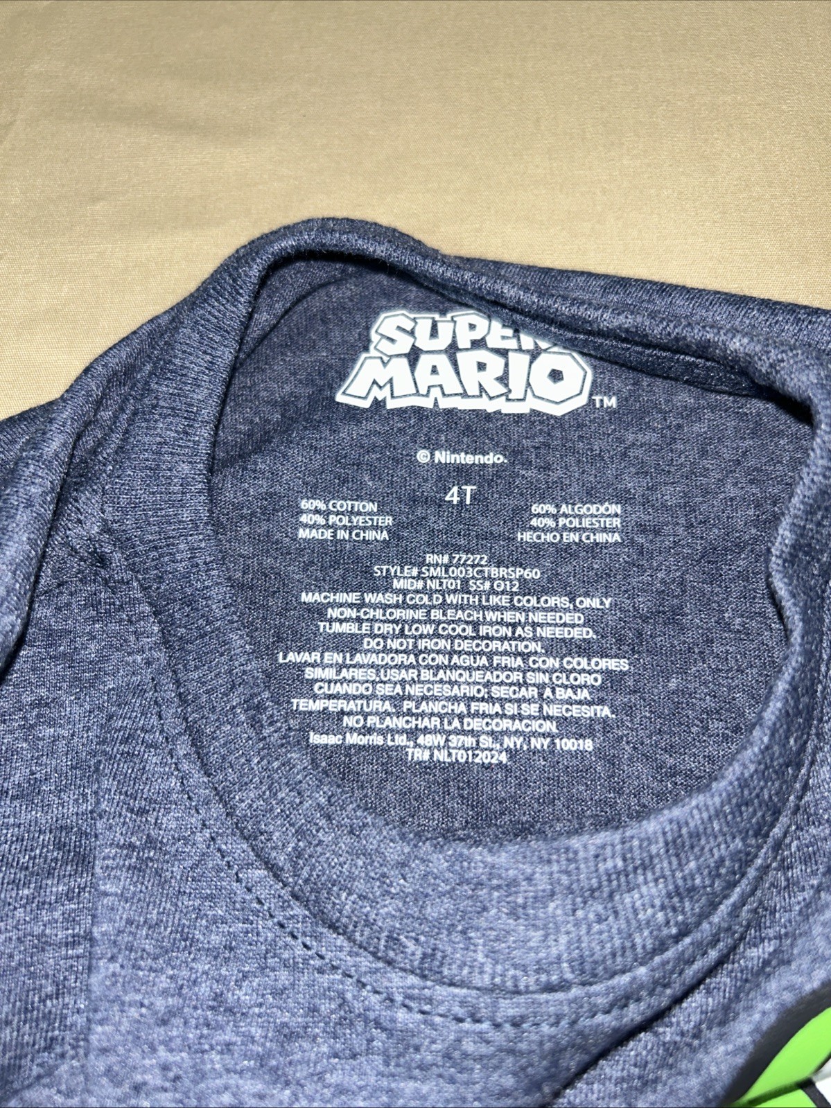 Nike Super Mario boys spring clothing lot shirts shorts size 4/5