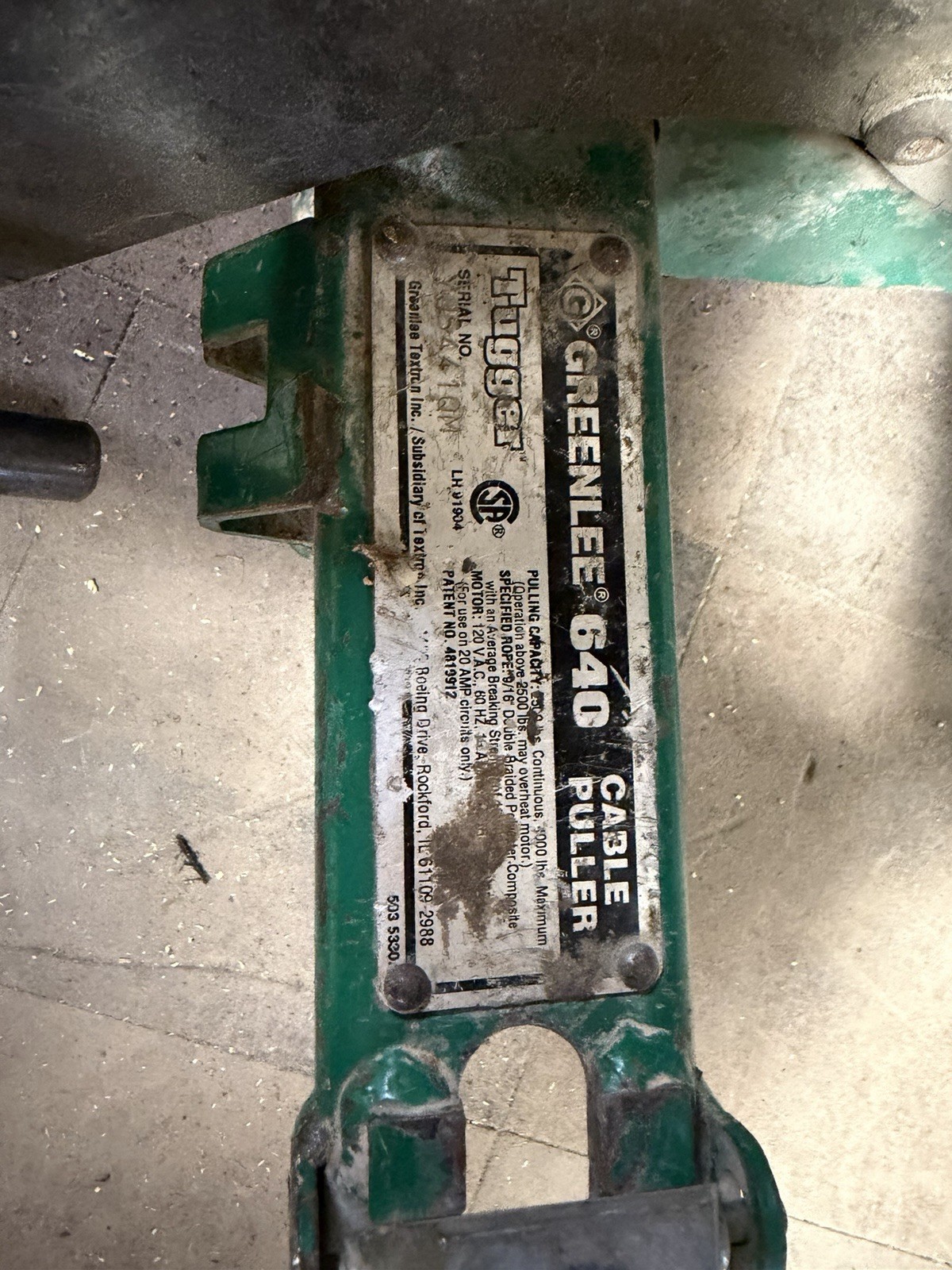 Greenlee 640 Cable Puller Green