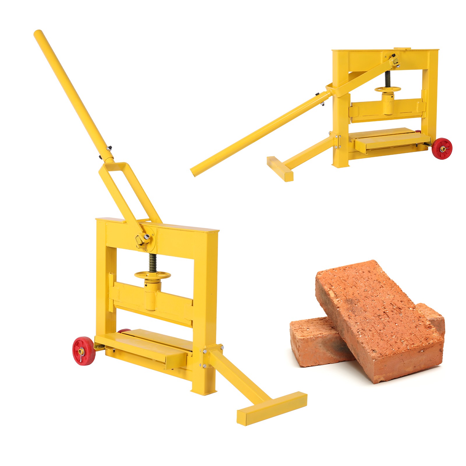 Manual Stone Brick Cutter Paving Tool Block Splitter Cutting Machine with Wheels