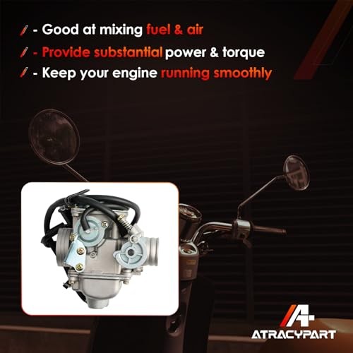 PD24J Carburetor, Compatible with 4-Stroke Engines GY6 125cc Carburetor Only