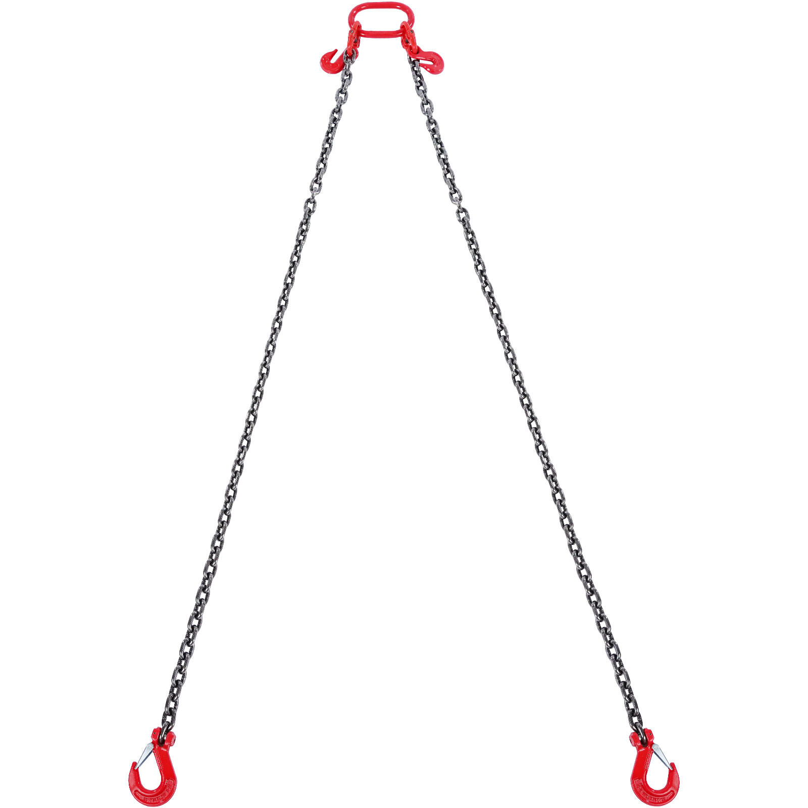 VEVOR 3/8" x 6' Chain Sling 2 Legs G80 Lifting Chain with Grab Hooks 11000 lbs