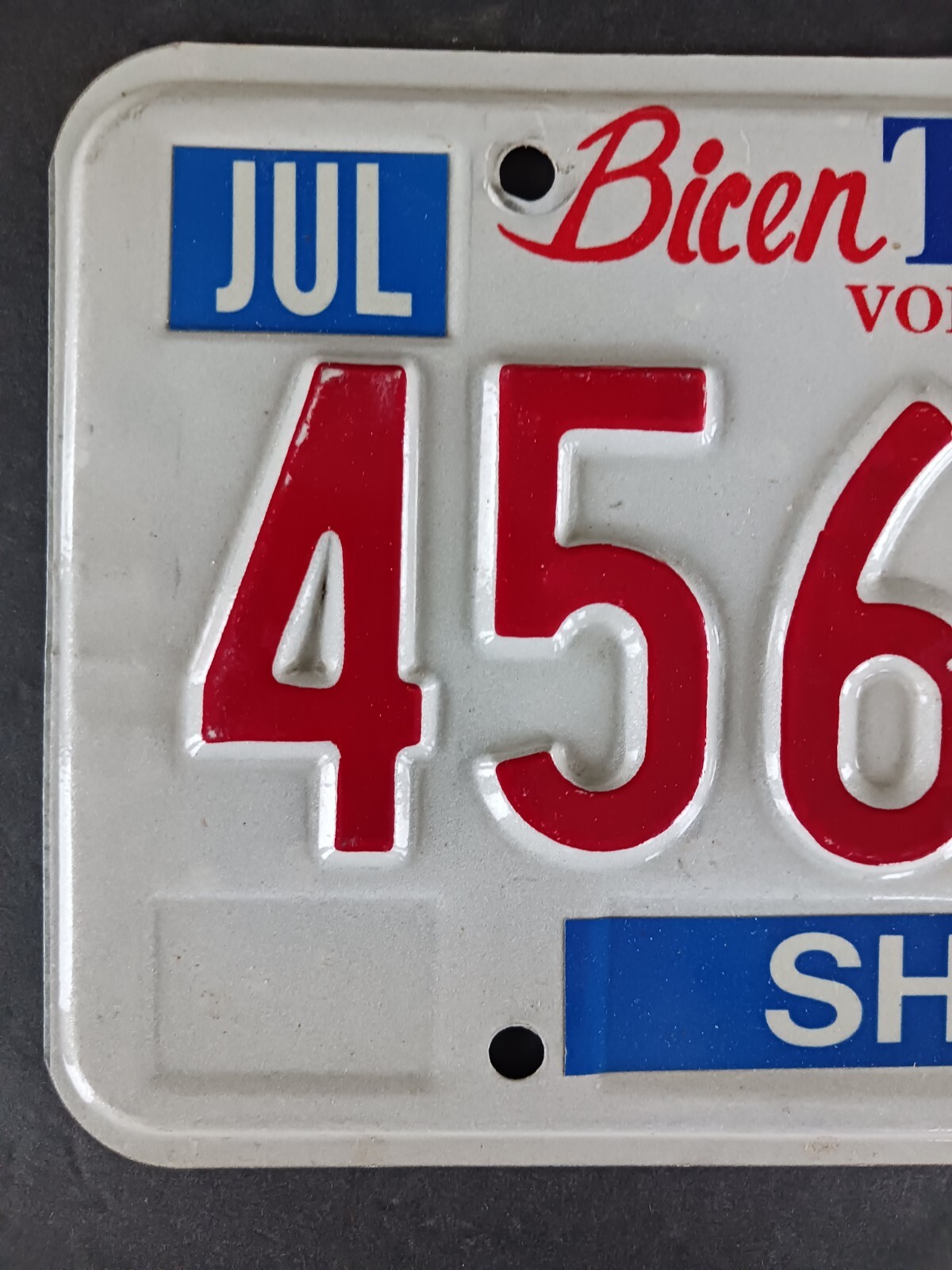 1996 BicenTENNial Tennessee License Plate 456 AVR