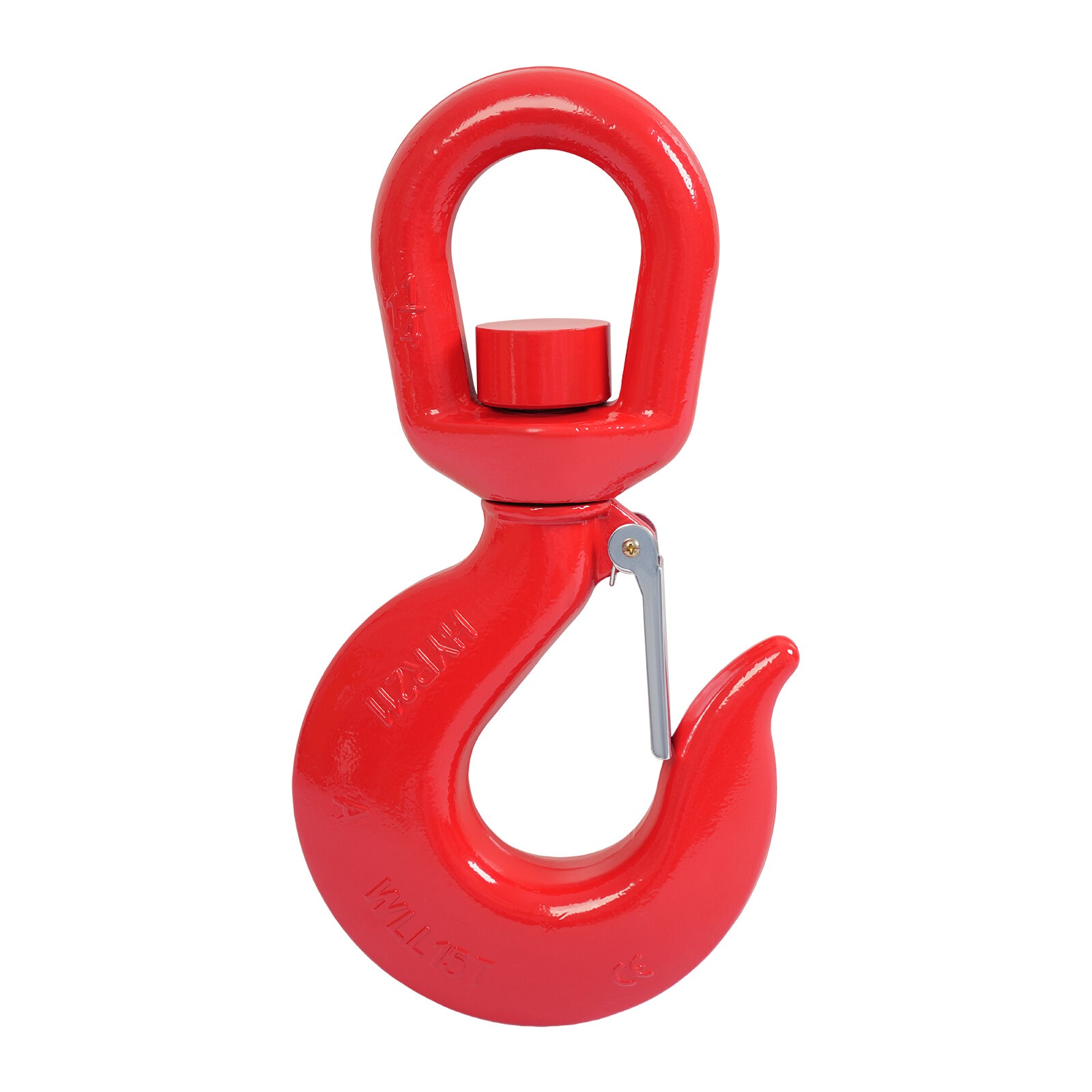 15T/33069.34lb Heavy Duty Swivel Lifting Hook Locking Swivel Hook w/Safety Latch