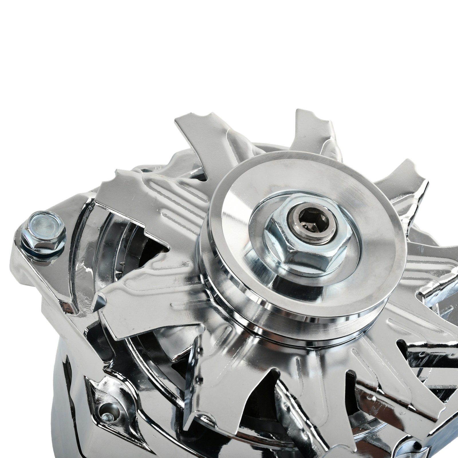 150 Amp 1 or 3 Wire Alternator Chrome Aluminum 37293 For GM Chevy 10SI/10DN/12SI