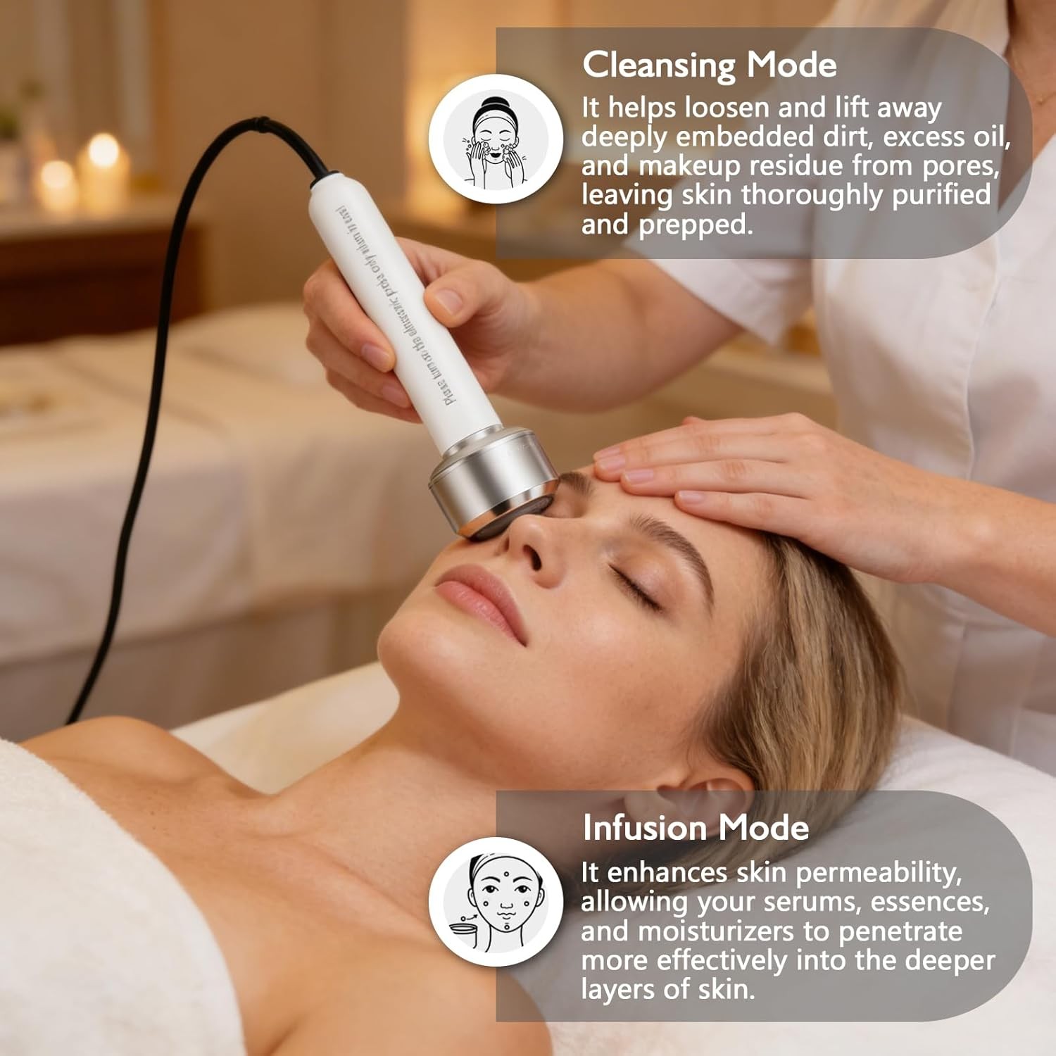 4IN1 Hot/Cold Facial Steamer 5X LED Magnifying Lamp Spa Beauty Skin Care Machine