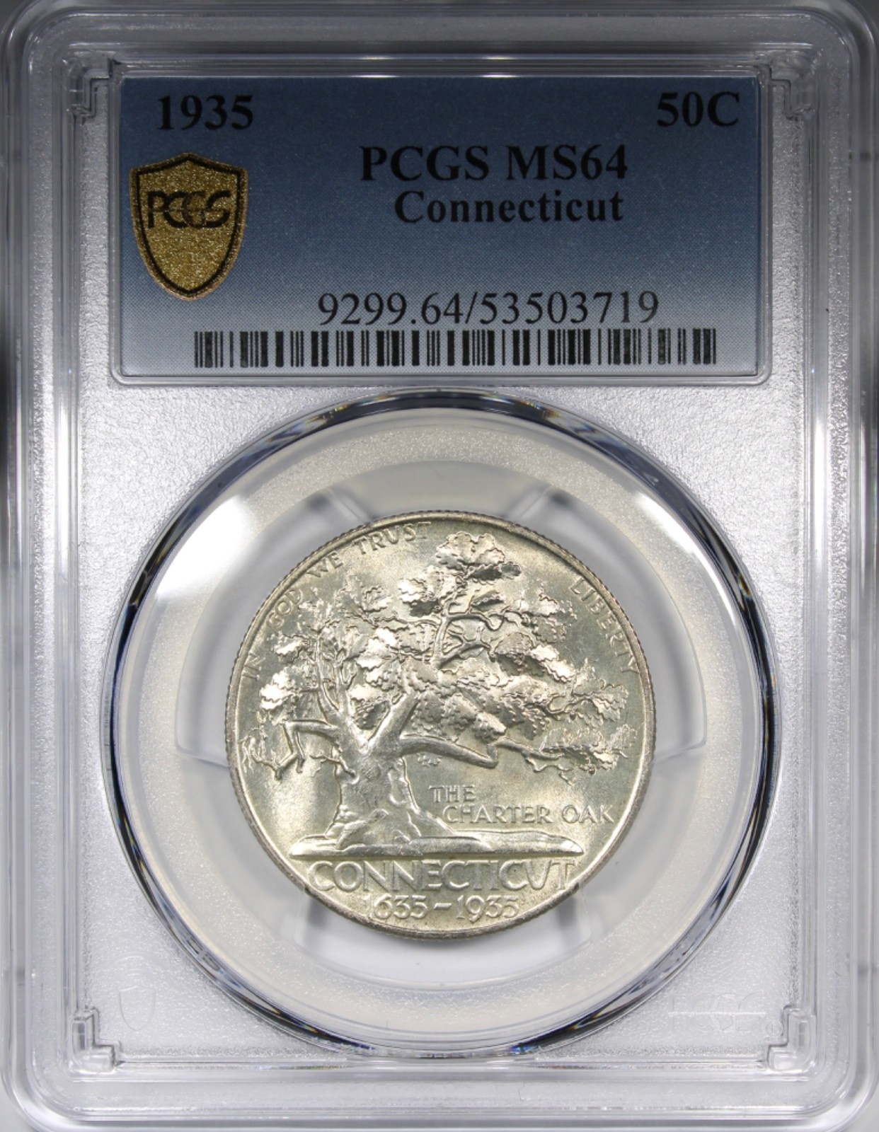 1935 Connecticut Commemorative Half Dollar PCGS MS64