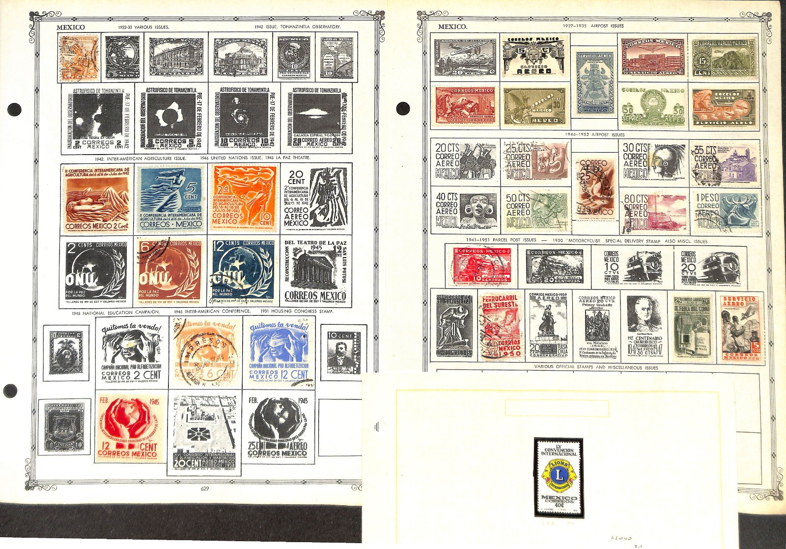 Mexico Stamp Collection on 35 Regent & Stock Pages, 1863-1971 (BK)