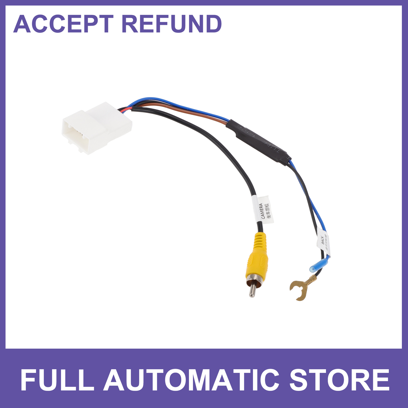 Reverse Rear View Camera Adapter Wire Harness Cable Single Custom for Hyundai