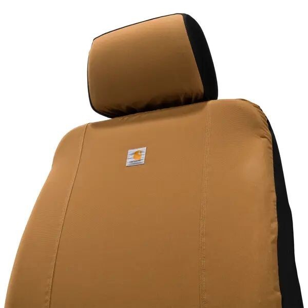 x2 Carhartt Universal Nylon Duck Canvas Bucket Seat Cover Brown Rain Defender