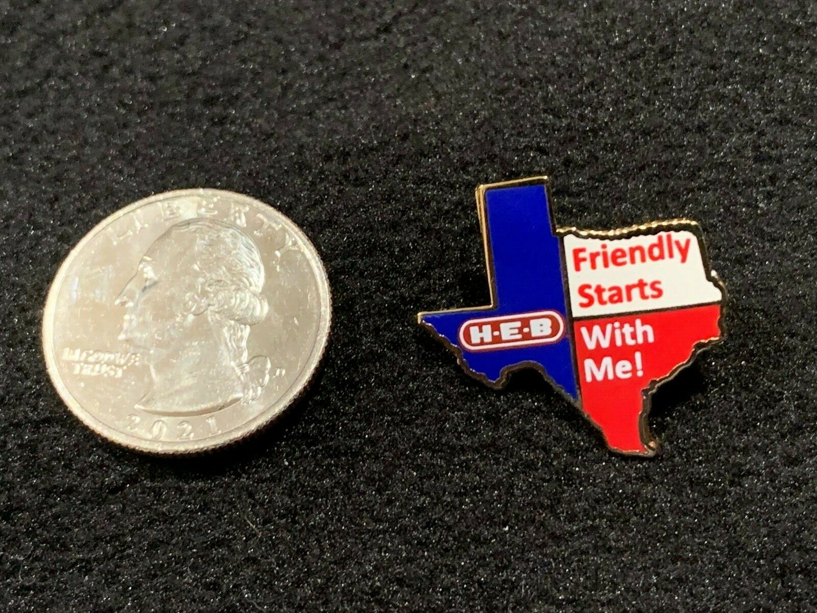 HEB exclusive Friendly Starts With Me H-E-B Grocery Store Lapel Pin