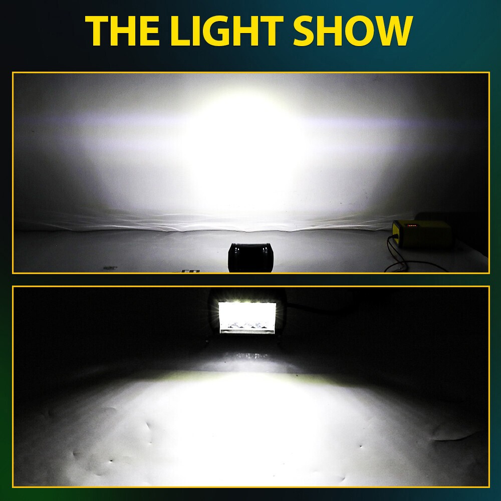 Pair 4" 30000LM LED Work Light Bar Spot Pods Fog Lamp Offroad Driving Truck ATV