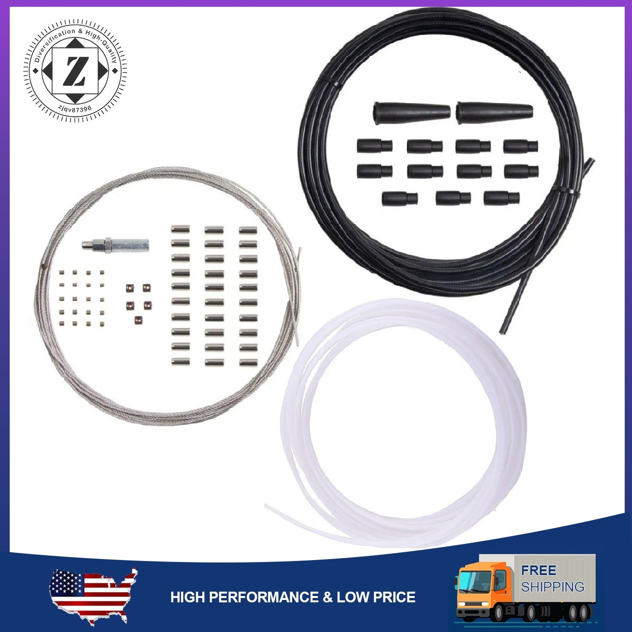 5 Metre Throttle Cable Kit Motorcycle Nipple Ferrule Pit Dirt Bike Universal DIY