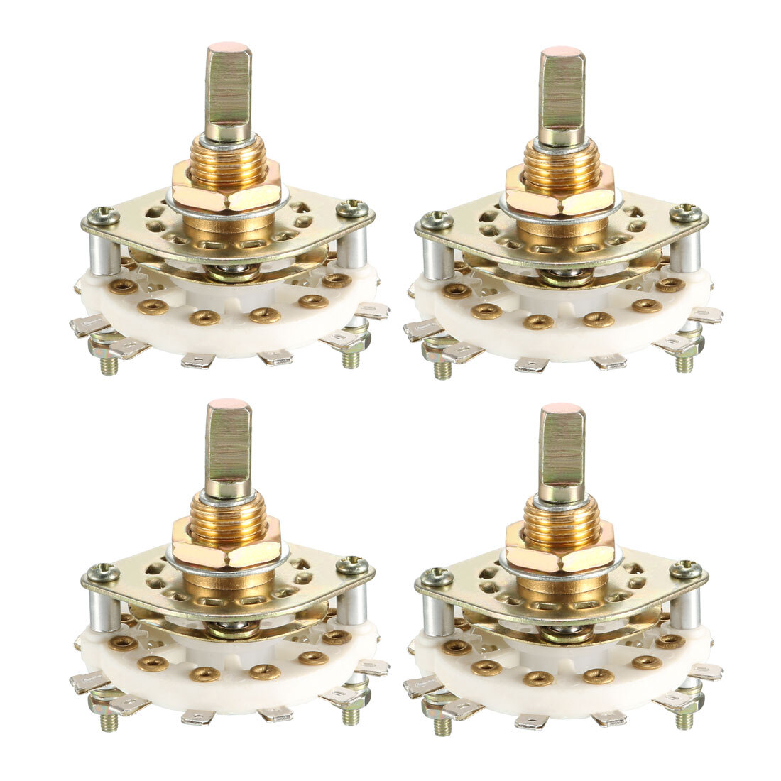 4pcs 12Pin 2P5T 2 Pole 5 Position Selectable 1Deck Band Selector Rotary Switch