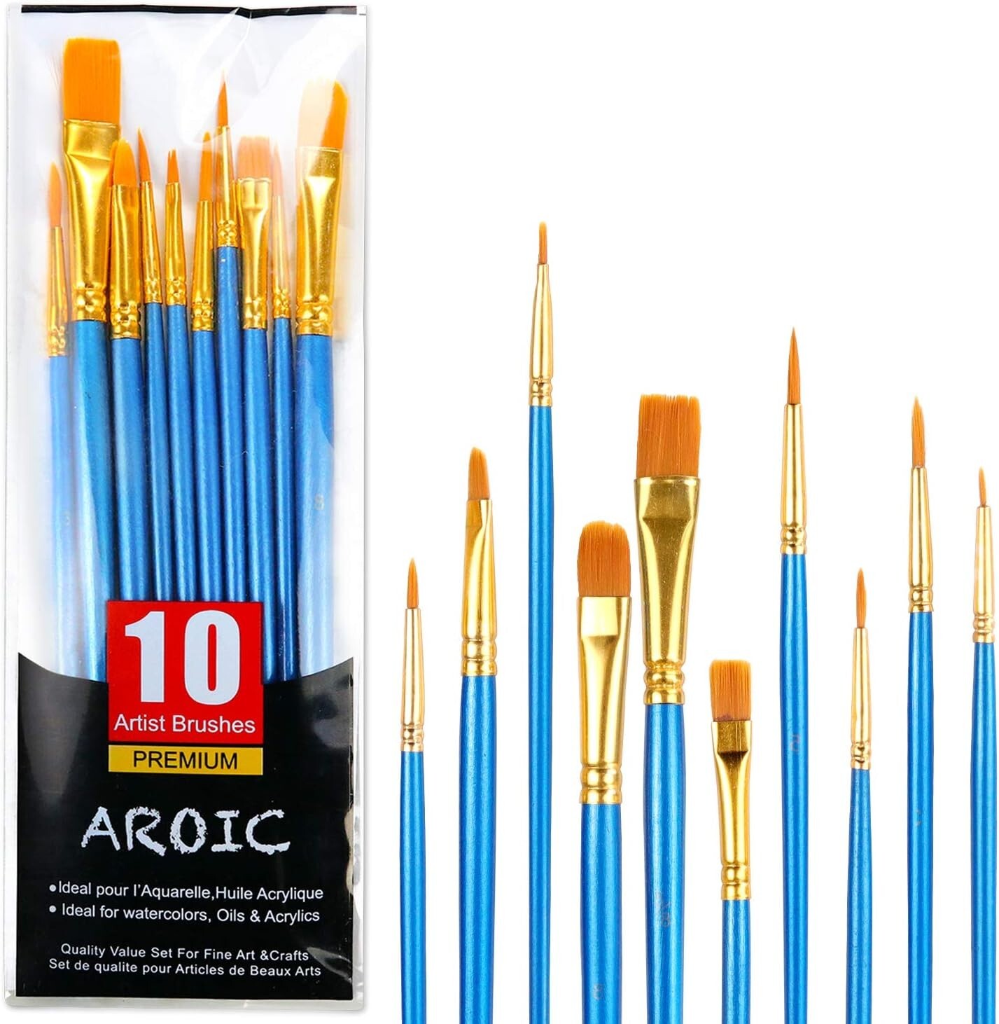 Best Model Miniature Paint Brushes Small Detail Art Paint Brush with Set 10 Pcs