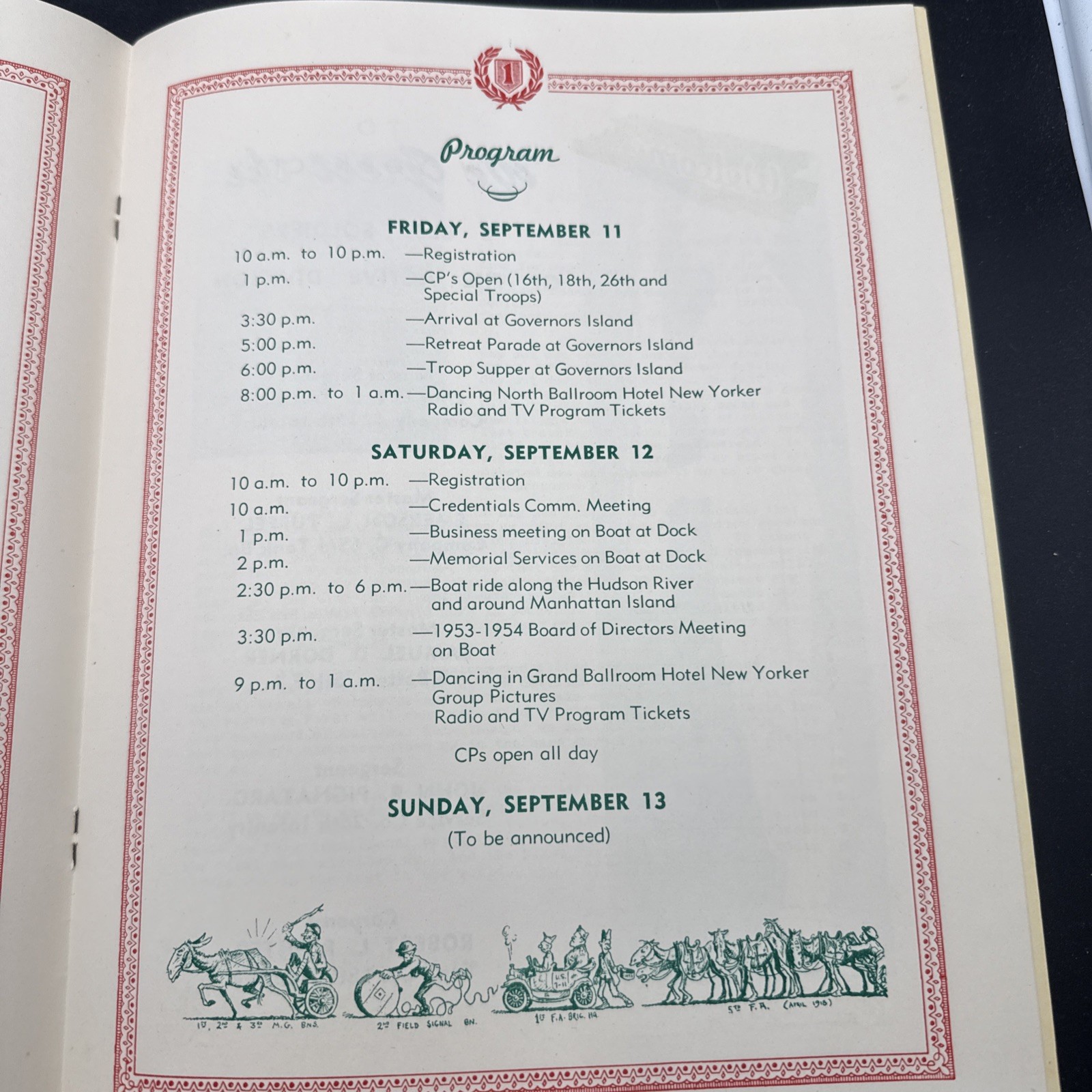 WWI 35th Annual Reunioin First 1st Infantry Division Big Red One 1953