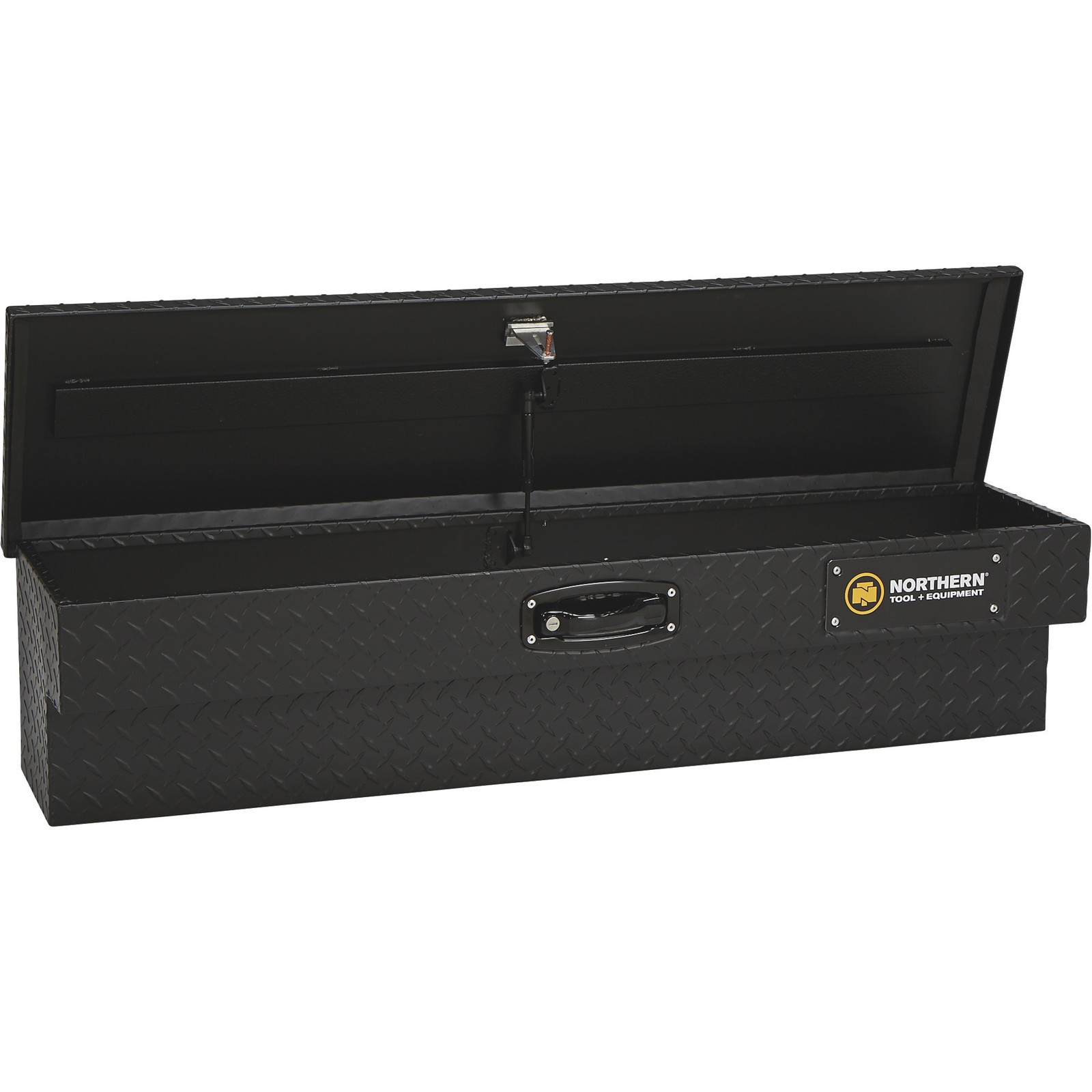 Northern Tool Side-Mount Truck Tool Box, Aluminum, Textured Matte Black, Pull
