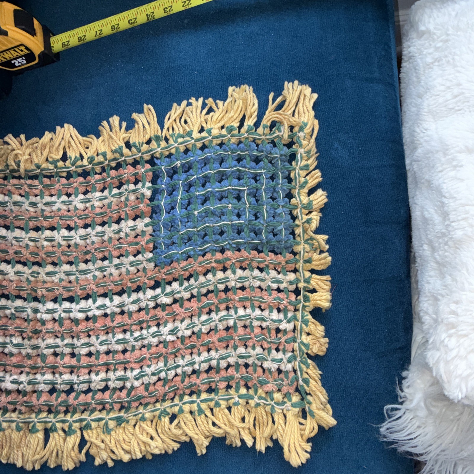 Victorian era American Country Flag Folk Art Embroidery Rare Item. 27” X 16”