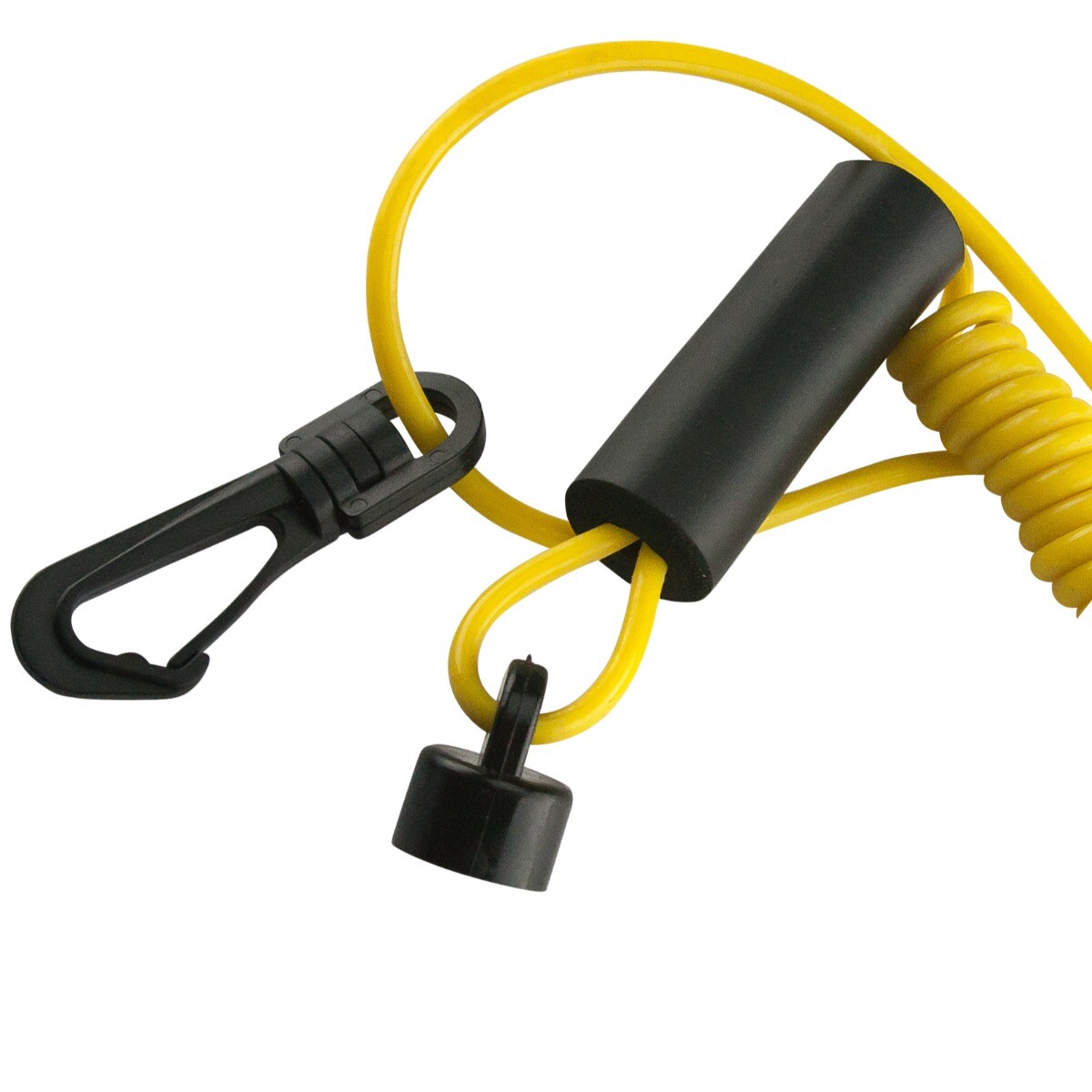 SeaDoo Clip-on Non DESS High-Vis Yellow Lanyard Safety Tether Key Floating