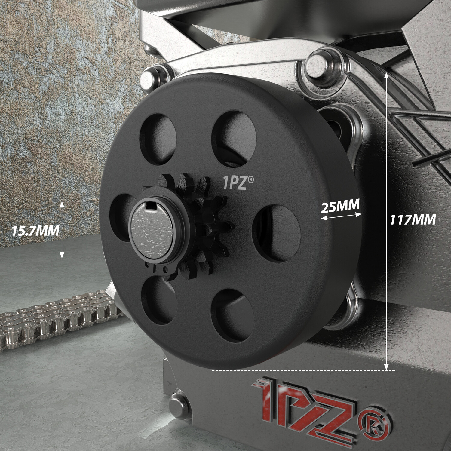 5/8" Shaft Bore 11 Tooth 11T Clutch 35 Chain Go Kart Mini Bike Scooter 2- 6.5HP