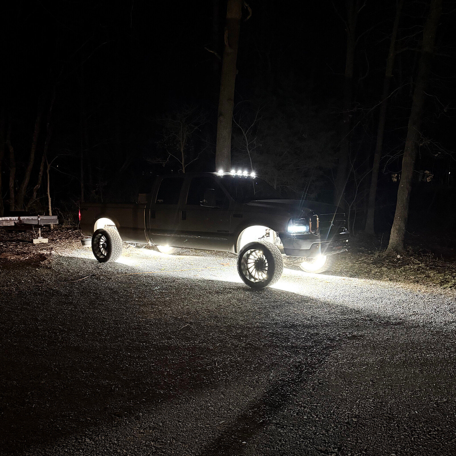 4Pcs 300W 17" Inch 5-Row Pure White LED Wheel Lights Car Rim Lights 6000K Bright