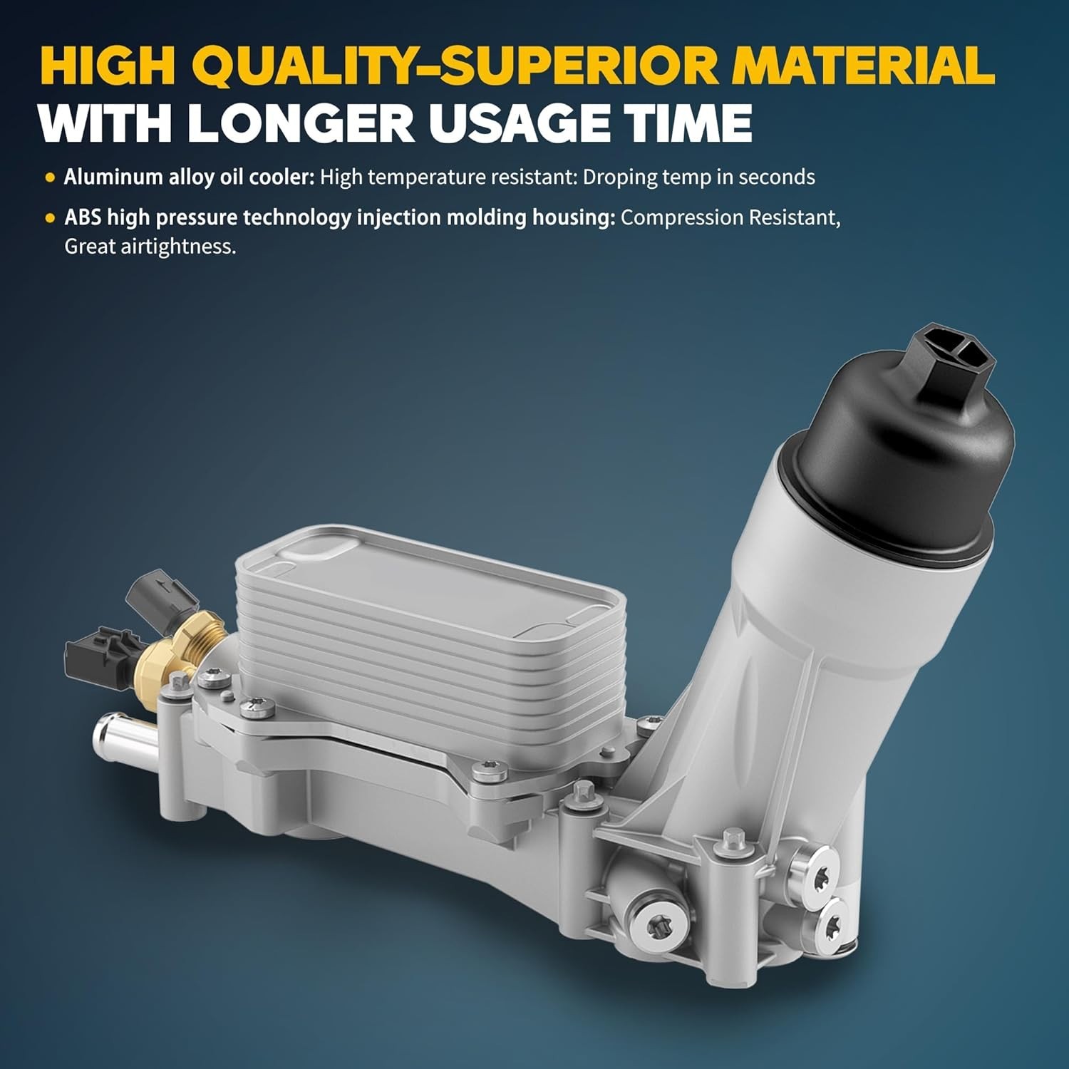 926-876 926-959 Aluminum Oil Filter Housing w/Cooler fo Chrysler Dodge Jeep 3.6L