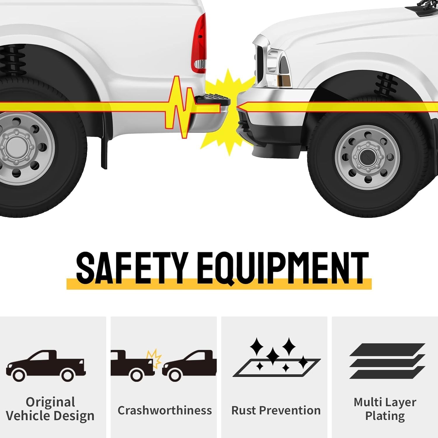 Rear Step Bumper Assembly Compatible With 2007-2013 Chevy Silverado 1500 & GMC