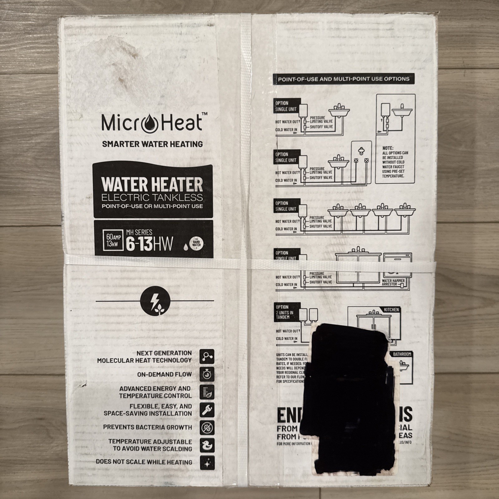 JVIS MicroHeat 6-13 240V 13kW 5-GPM Smart Tankless Electric Water Heater White