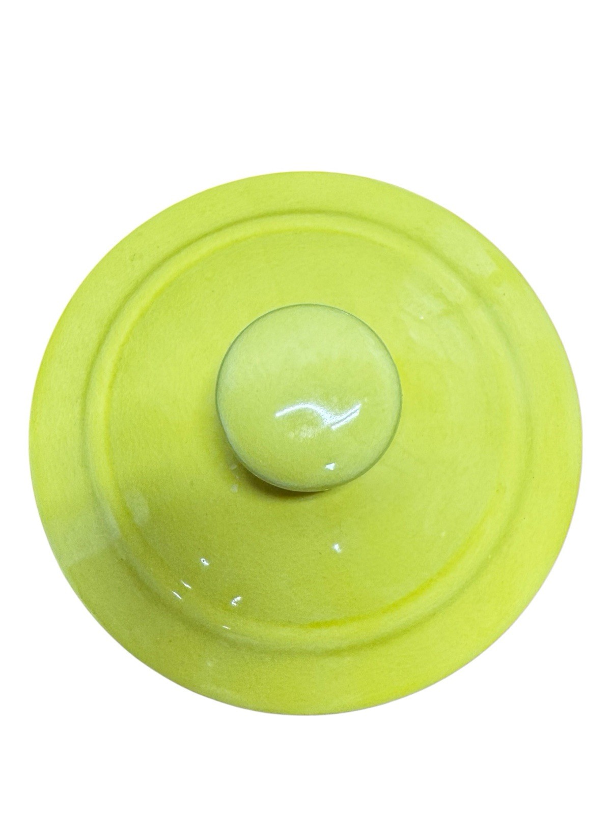 Yellow Ceramic Doggy Treats Dog Treat Holder With Lid, Very Cute!