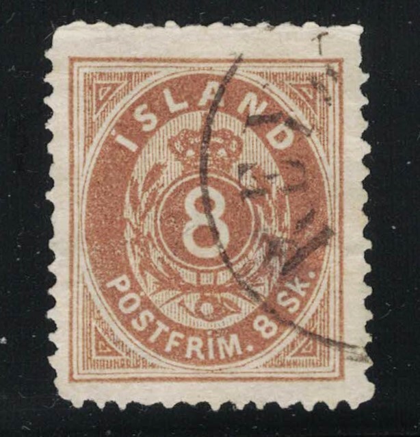 ICELAND -- SCOTT #3 -- HARD TO FIND -- 8SK. REGULAR ISSUE OF *1873*