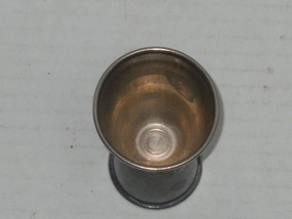 VINTAGE STAMPED NAPIER SILVER PLATE BAR DOUBLE JIGGER MEASURING CUP