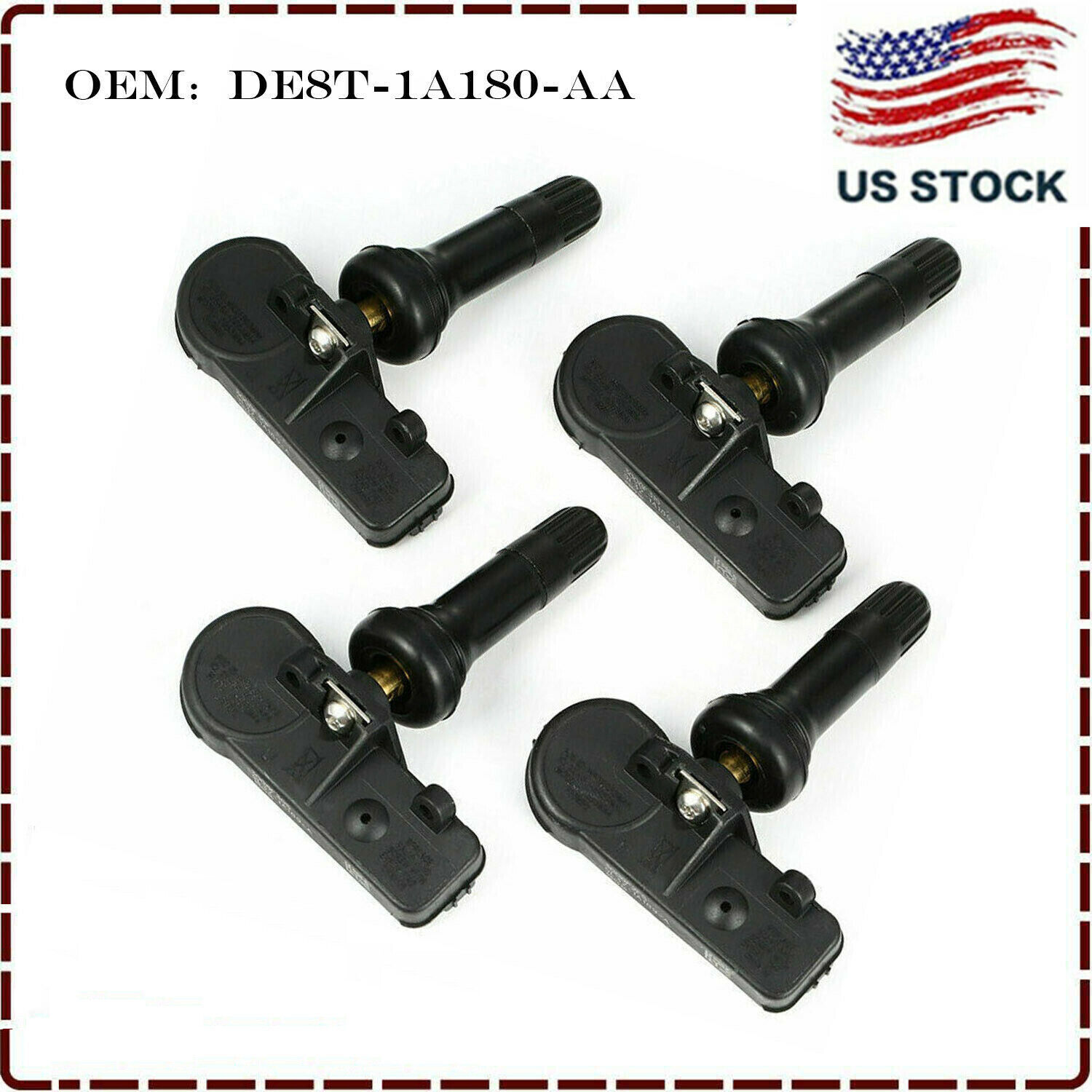 Set of 4 For Ford Motorcraft TPMS Tire Pressure Sensors DE8T1A180AA 9L3T1A180A