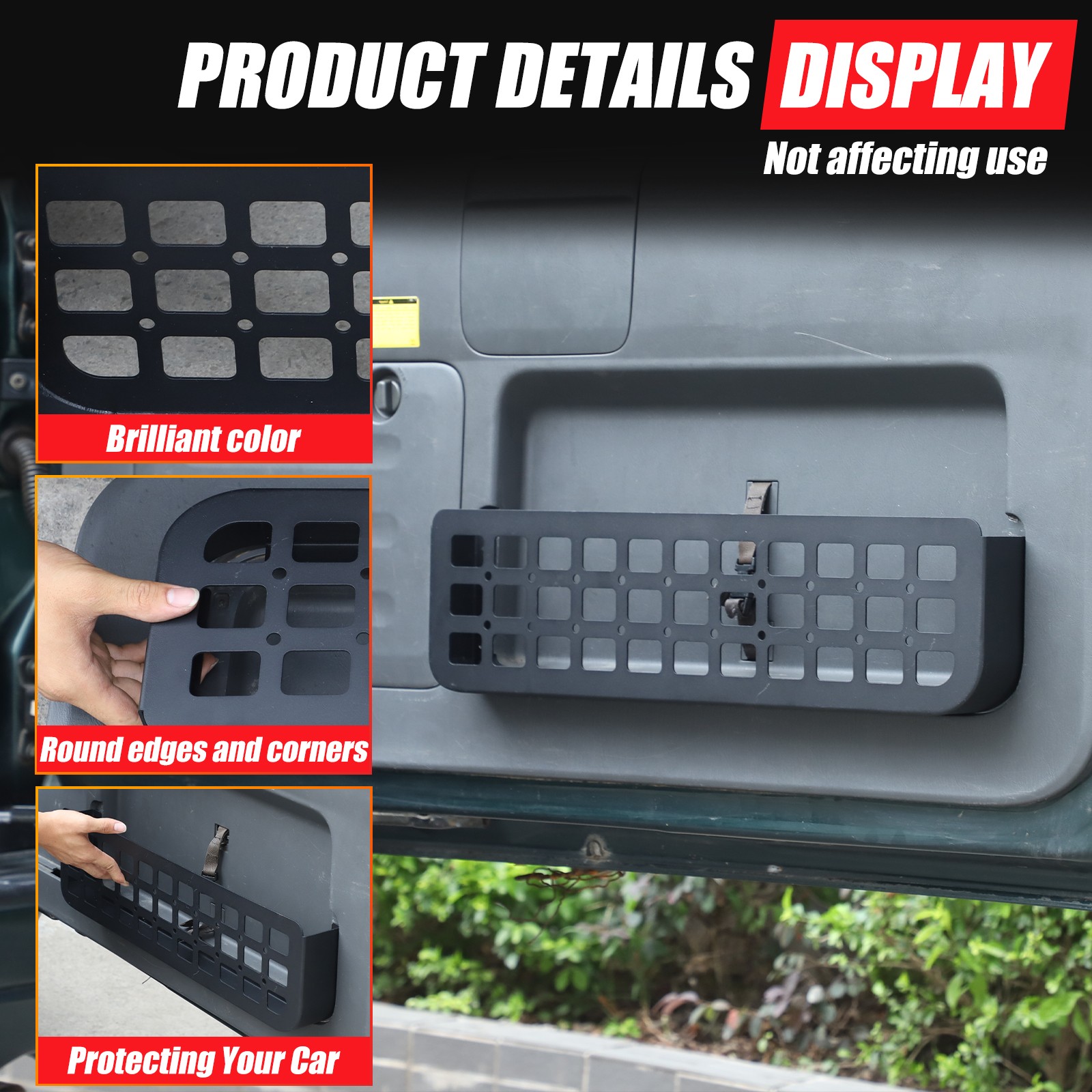 Tailgate Door Organizer Cargo Shelf Molle Panel For 2003-2009 Lexus Gx470