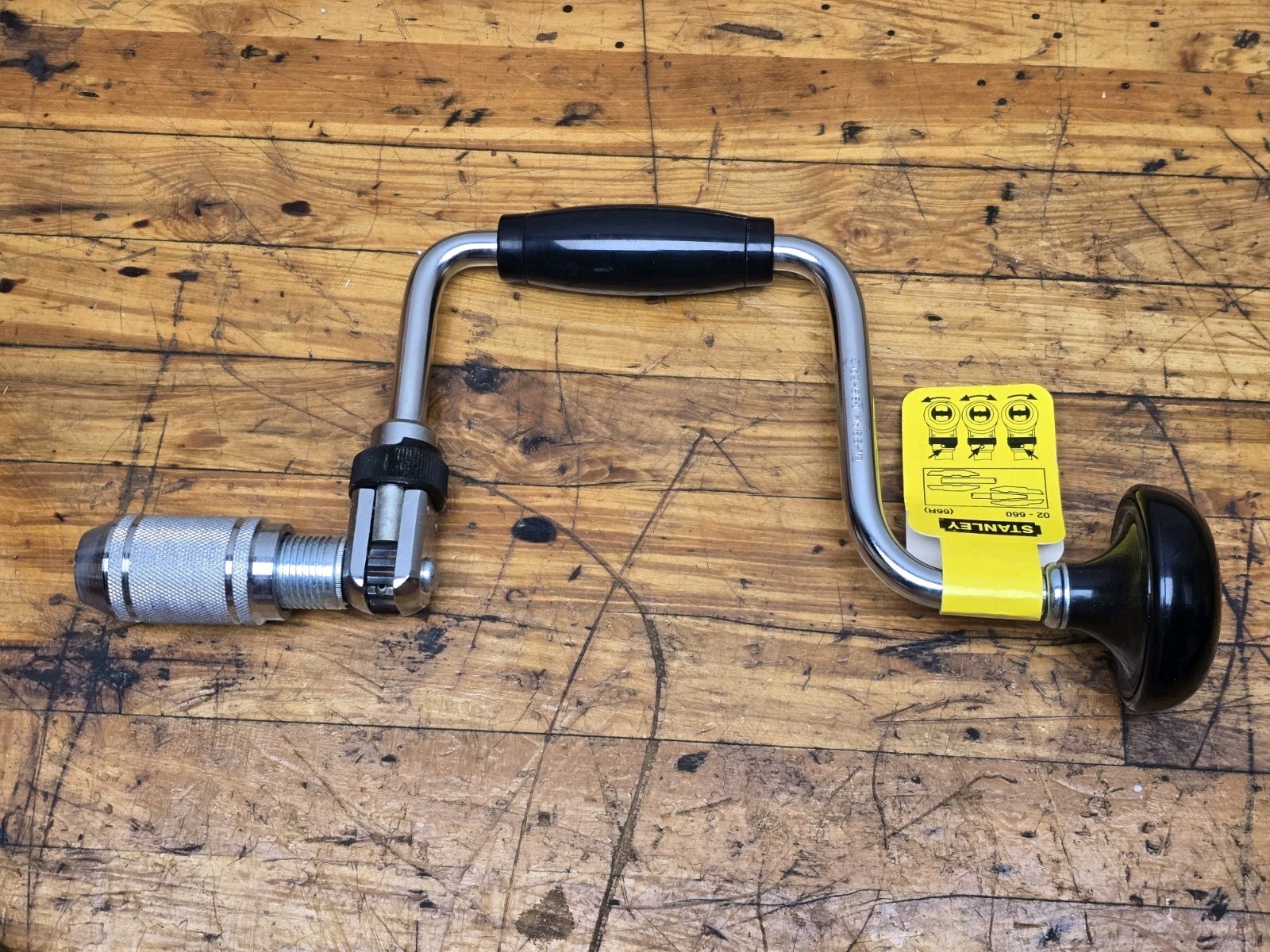 Stanley 02-660 66R 66-10 Ratcheting Bit Brace Hand Drill, Made in England NEW