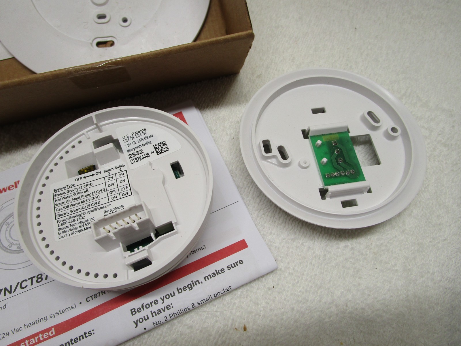 Honeywell CT87N Non- Programmable Thermostat - White