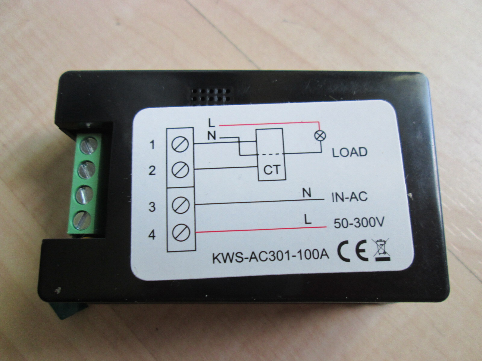 Electric Power Consumption Usage Meter Watt Meter 120/240 VAC 0-100 Amps #E12A