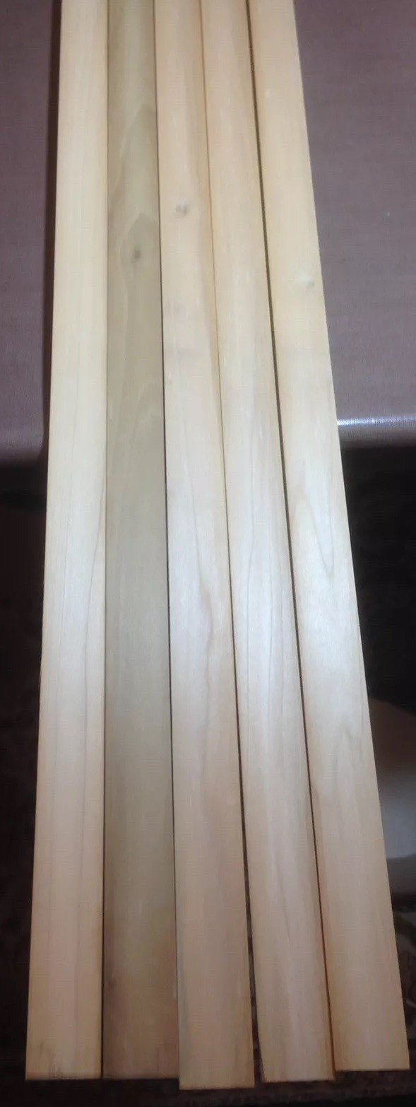 Poplar hardwood Lumber 5 Pieces 3/8"x 1-1/2"x58"+