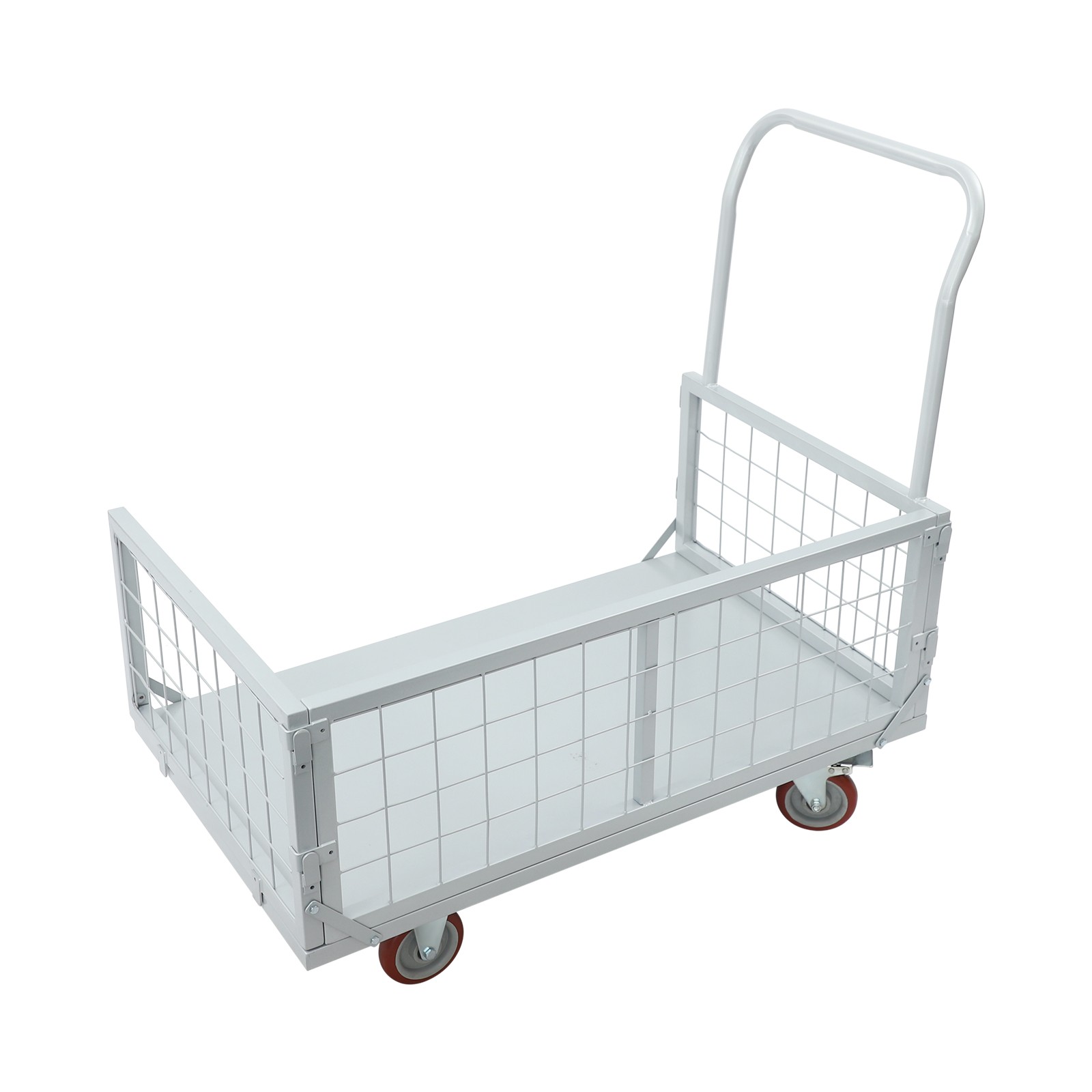 Platform Truck Cart Load 2200 lbs Metal 4-in-1 Heavy Duty Platform Push Cart NEW